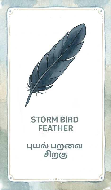 Polam Storm Bird Feather card